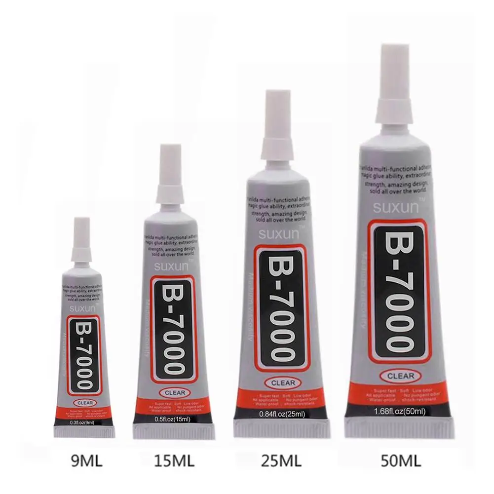 

B-7000 B7000 Mobile Phone Repair Glue 9/15/25/50ml Adhesive Industrial Strength For Smartphones Tablets Screens Gems Craft DIY