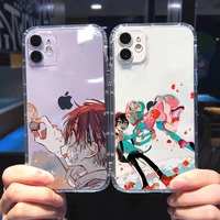 anime jibaku shounen hanako kun phone case transparent soft for iphone 6 6s 7 8 11 12 13 plus mini x xs xr pro max
