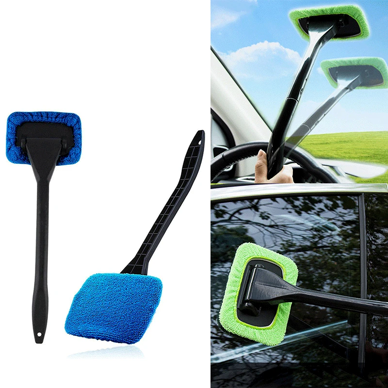 

Detachable 13 inch Window Brush Microfiber Wiper Cleaner Cleaning Brush with Cloth Pad Car Auto Cleaner Cleaning Tool Brush