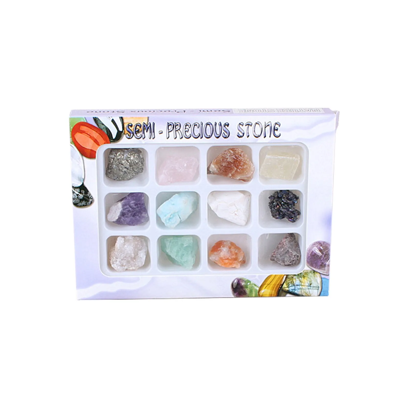 Коллекционная Подарочная коробка с натуральными кристаллами надписью &quotMerry