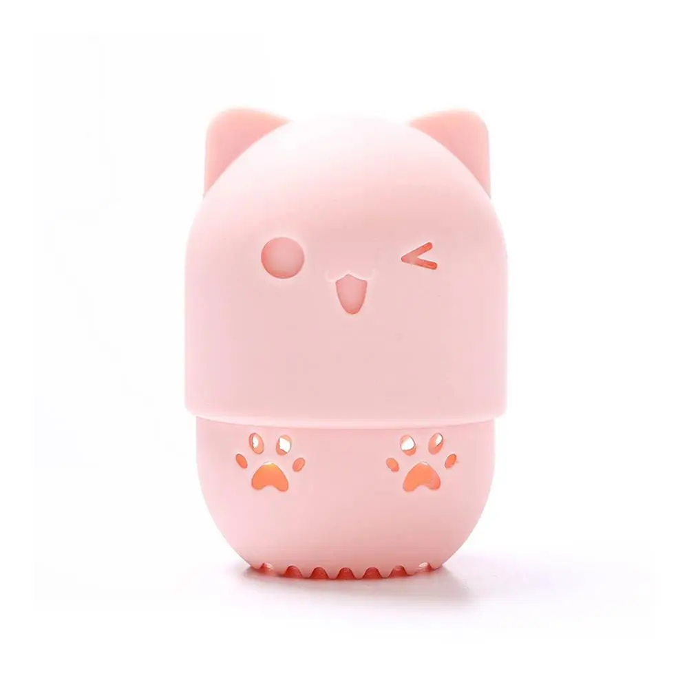 Котенок Красота пудра слоеного блендера держатель Губка Макияж яйцо сушки чехол