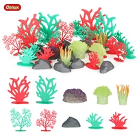 32pcs simulation marine plant micro landscape landscaping aquatic coral fish tank bonsai accessories set model decoration