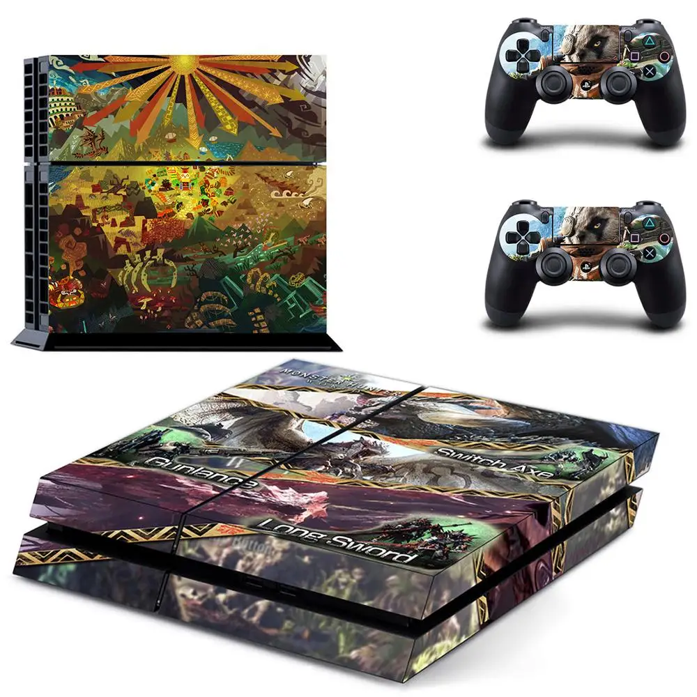 Игроманов костюм Монстер Хантер для Мир PS4 Стикеры Play station 4 кожи наклейка Игровые