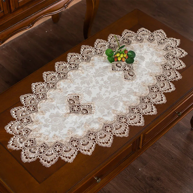 

Toalha de mesa oval com bordado damask, moderna capa decorativa de estilo europeu para móveis de hotel e restaurante de cozinha