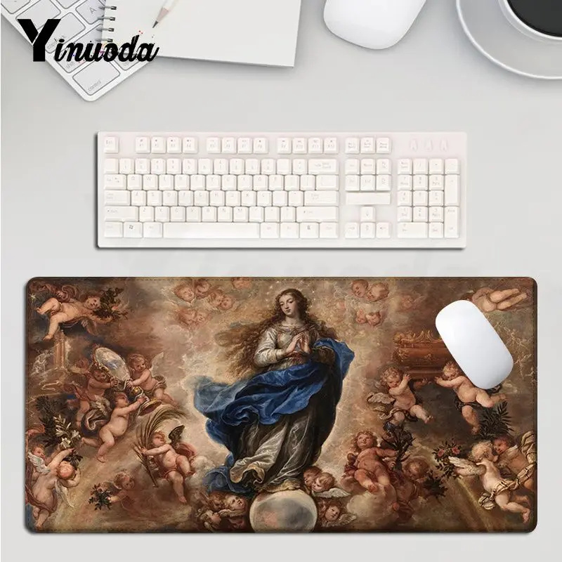 Renaissance art painting aesthetic desk laptop Rubber Mouse Mat Size for mouse pad Keyboard Deak Mat for Cs Go LOL images - 6