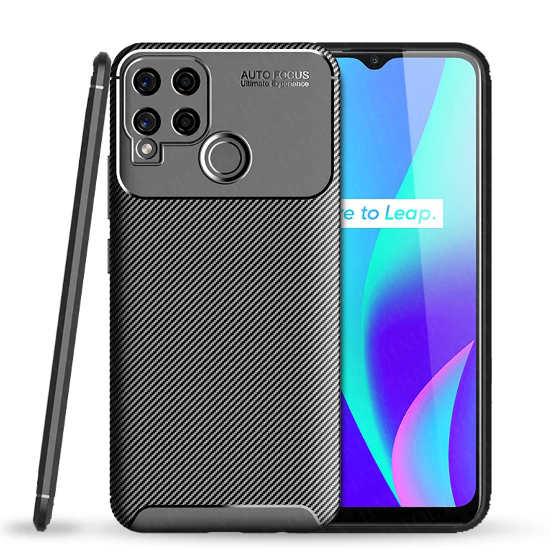 

Для Oppo Realme C15 чехол Чехол Realme C12 C11 C1 C2 C3 Мягкий Силиконовый ТПУ противоударный бампер матовый задний Чехол для телефона Realme C15