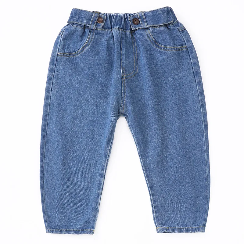 Джинсы детские свободные с эластичным поясом на весну/осень|Джинсы| |