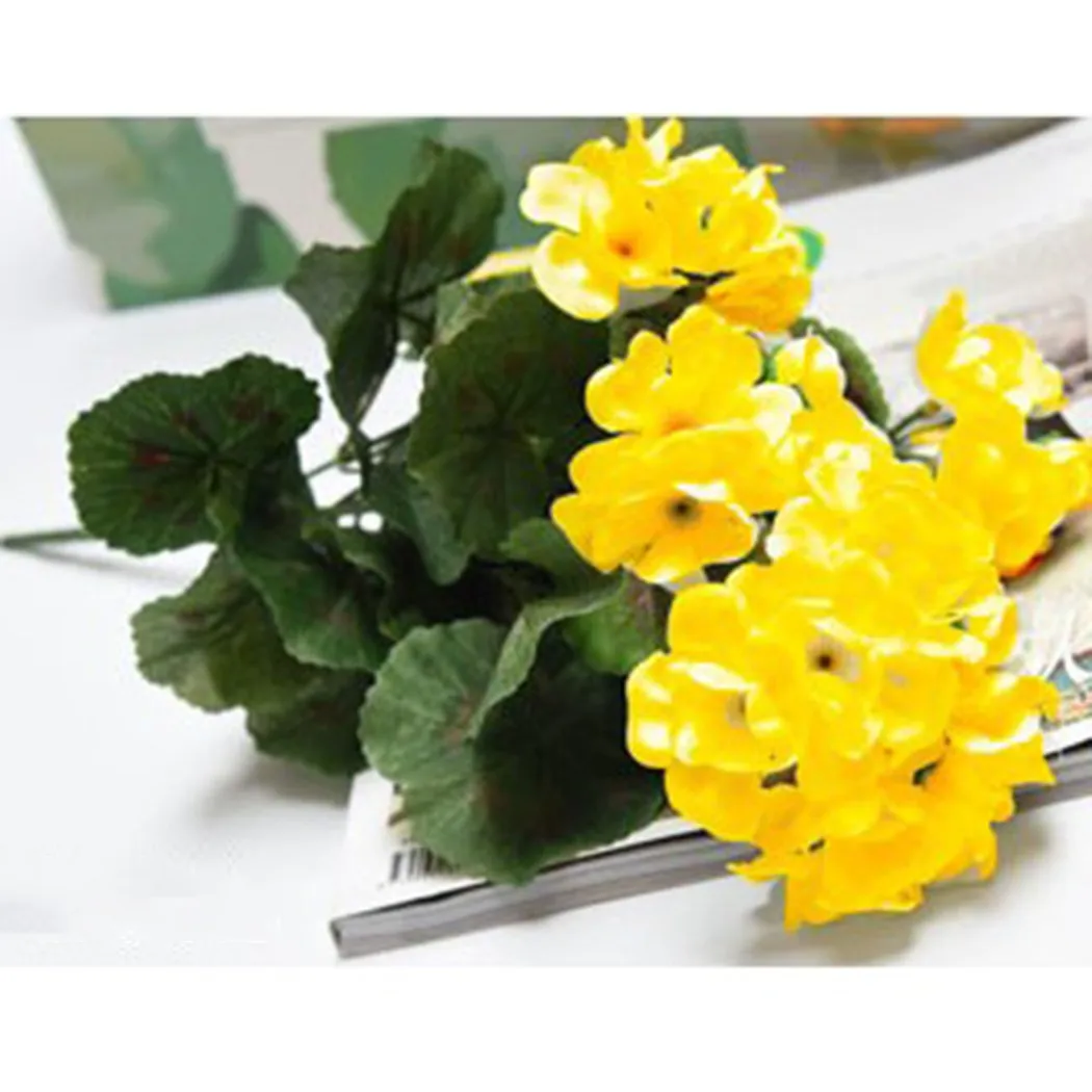 Искусственная герань красные и розовые цветы растение искусственный цветок для