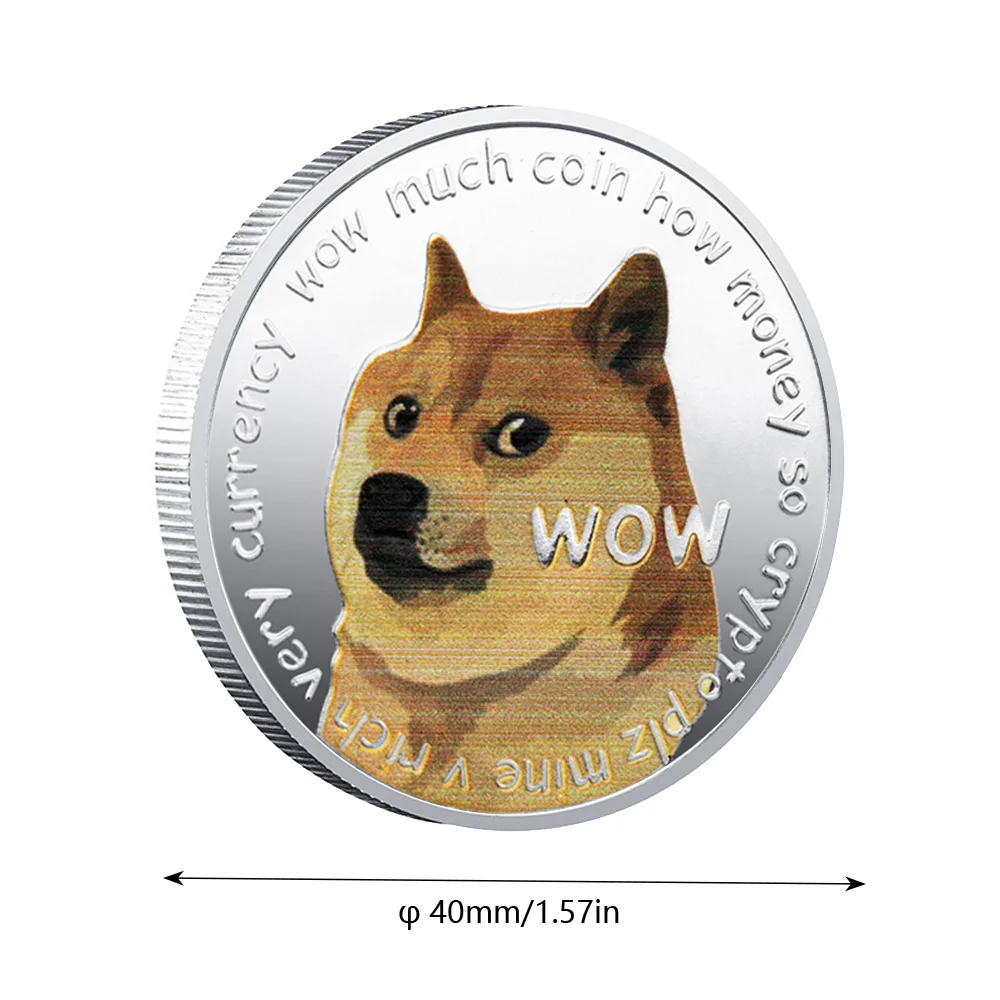 Цвета: золотистый Серебристый покрытием сувенир в виде собаки монеты красивые