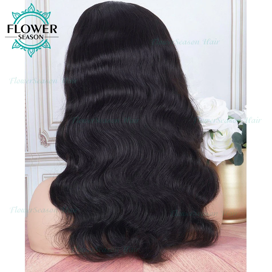 cabelo humano ondulado máquina cheia perucas 180