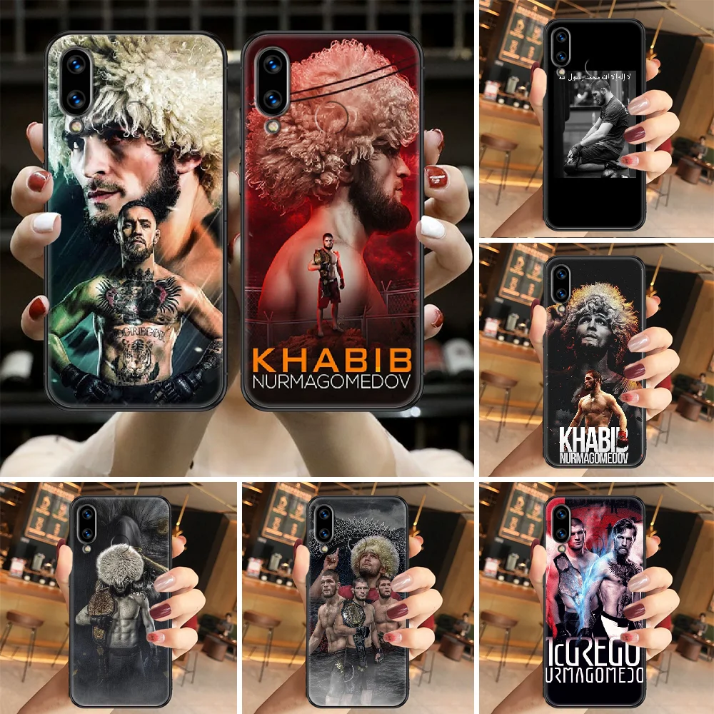 Чехол для телефона Khabib Nurmagomedov боевого бокса Huawei Honor 6 7 8 9 10 10i 20 A C X Lite Pro Play черный 3D