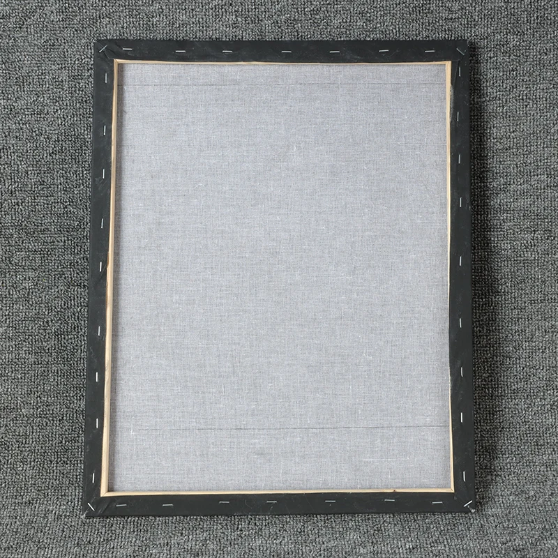 Деревянная квадратная черная пустая холщовая рамка Настенная подвесная сделай