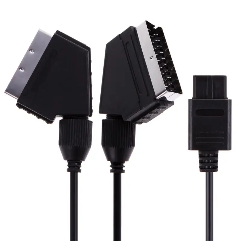 ALLOYSEED 1 8 M A/V TV Video разъем Scart RGB Cable 21 pin евро штекер scart cord wire для SNES Gamecube консоли