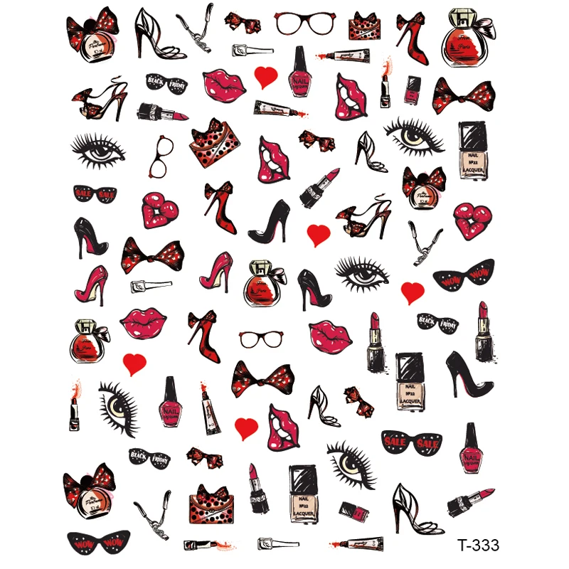 Наклейки для ногтей на День святого Валентина наклейки в виде розового Купидона