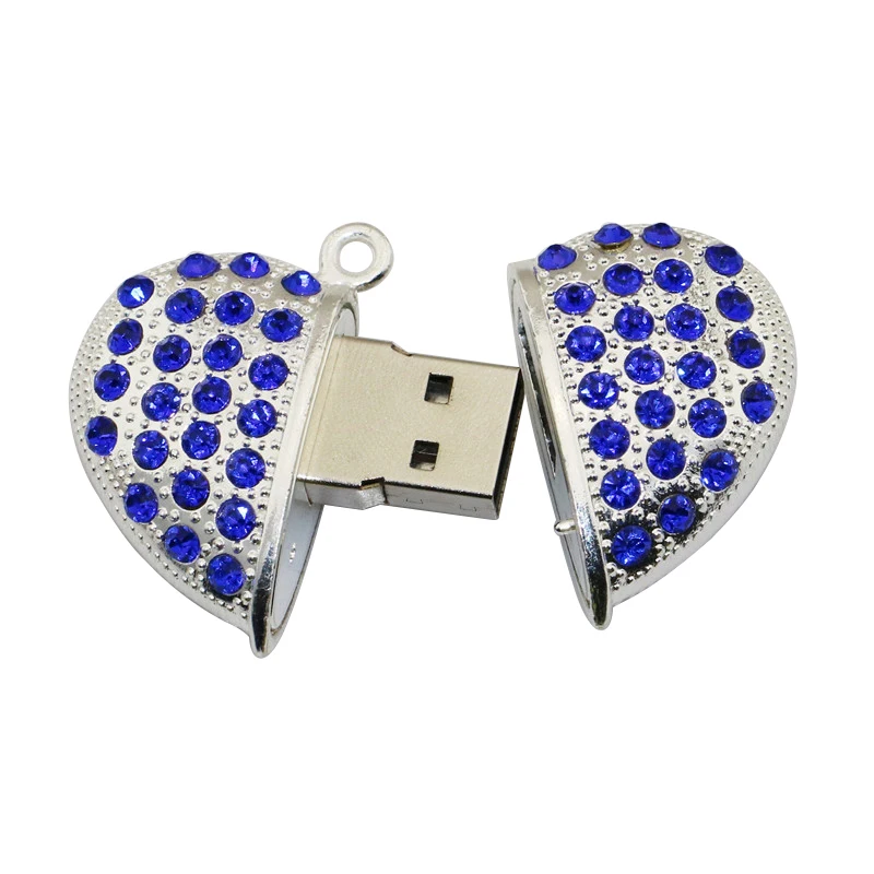 Алмазное сердце с USB входом, флеш-накопитель, флешка 128 ГБ, USB флешка, флешка, USB флешка, 2,0, Кристальное сердце, 4 ГБ, 8 ГБ, 16 ГБ, USB накопитель