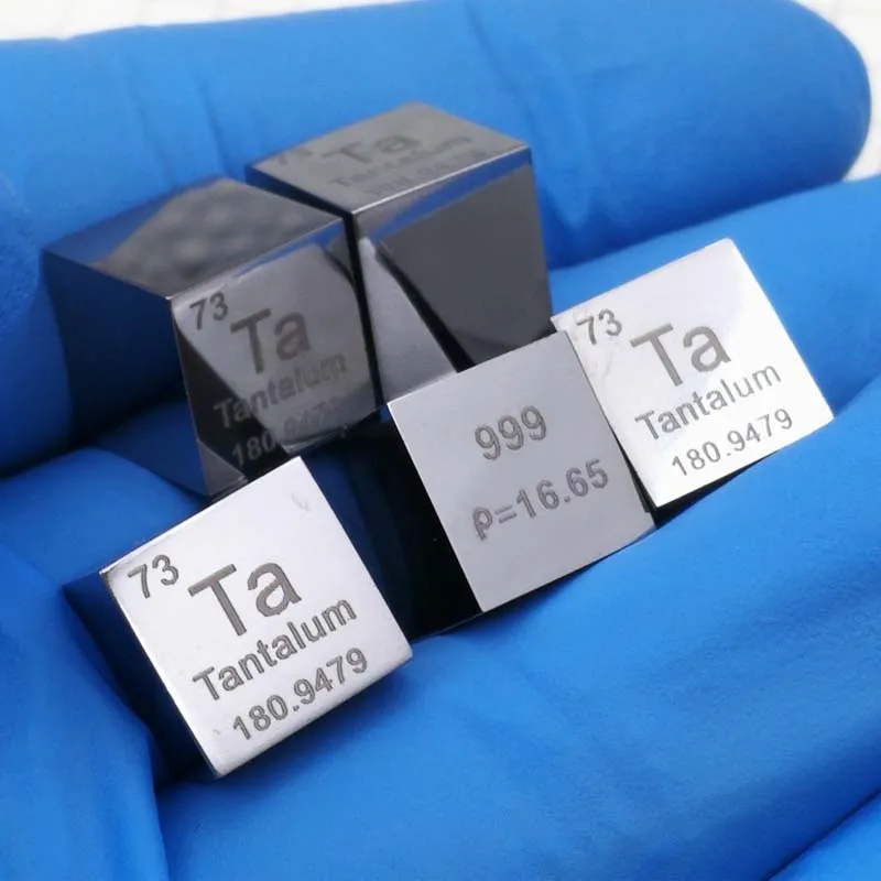 Кубик калибра 10 мм Ta кубический периодический стол кубик 99.9% чистый тантал