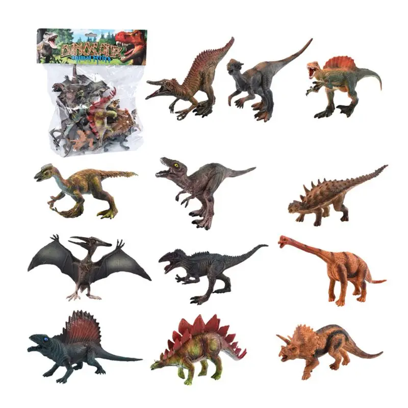 

12pcs Lifelike Simulated Solid Dinosaur Model Figures Educational Toy For Kids Boy Children Gift Drop Ship