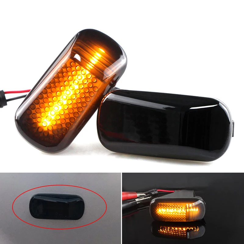 

2pcs Smoked Led Side Marker Turn Signal Light For Honda Stream S2000 CR-V HR-V Civic City Fit Jazz Accord Repeater Signal Light