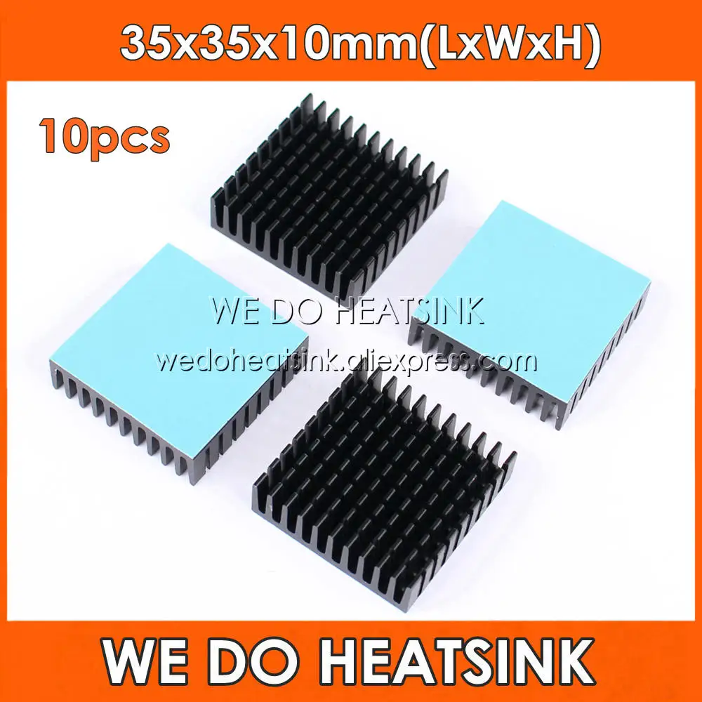 10 шт. алюминиевые радиаторы для Северного/южного моста 35x35x10 мм|northbridge heatsink|heatsink