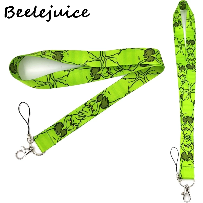 

24 шт. Dr seuss рождественского кота зеленый шейный ремешок Ремешки удостоверение личности держатель карты брелок мобильный телефон ремень лен...