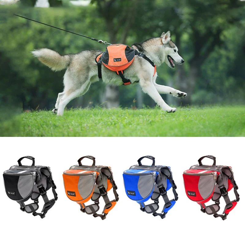 

Бесплатная доставка, рюкзак для собак, для путешествий, кемпинга, пешего туризма, двойное седло из полиэстера, сумка для маленьких, средних и...