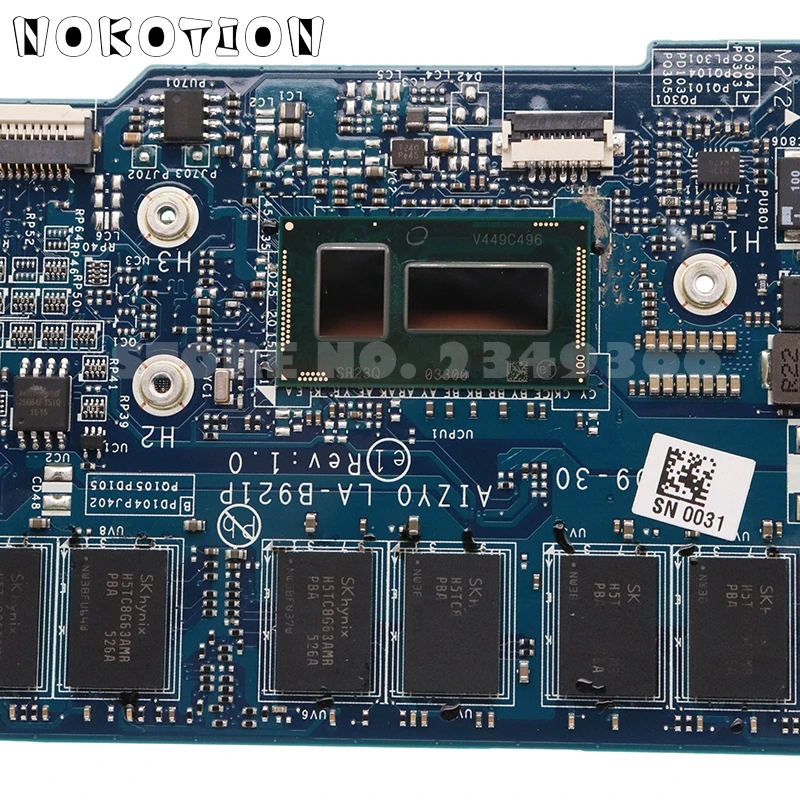 nokotion 5b20h33248 aizy0 la b921p laptop motherboard for lenovo yoga 3 11 main board with 5y71 cpu 8gb ram free global shipping