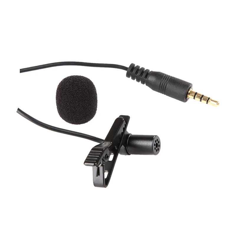 

Andoer 3.5m Mini Portable Microphone Condenser Clip-on Lapel Lavalier Mic Wired Mikrofo/Microfon for Phone for Laptop
