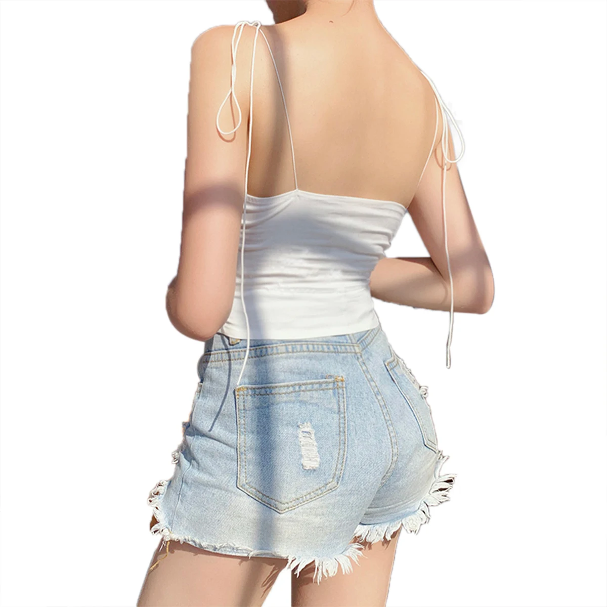 Женский летний пикантный Топ без рукавов белый кружевной складчатый жилет с