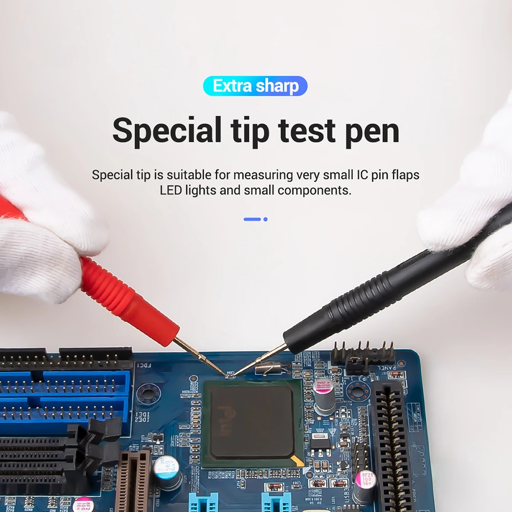 Мультиметр 1000 В 10 А игольчатый тестер щуп вольтметр свинцовые щупы провод ручка