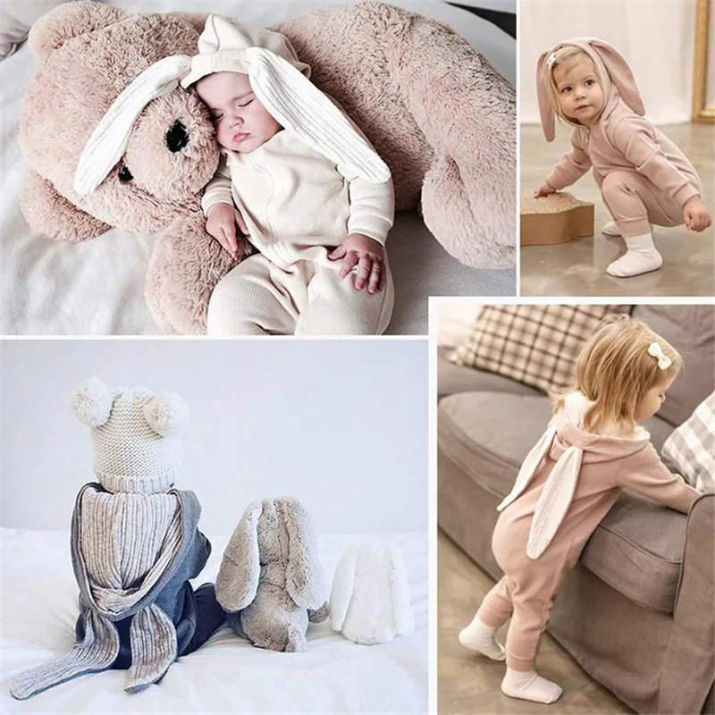 Bunvel одежда для маленьких девочек и мальчиков комбинезоны с заячьими ушками