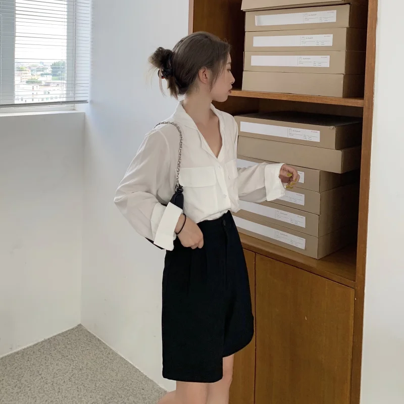 

High Waist Casual Suit Shorts Women's Slimming Versatile Summer New Wide-Leg Workwear Pants 2021retro Student