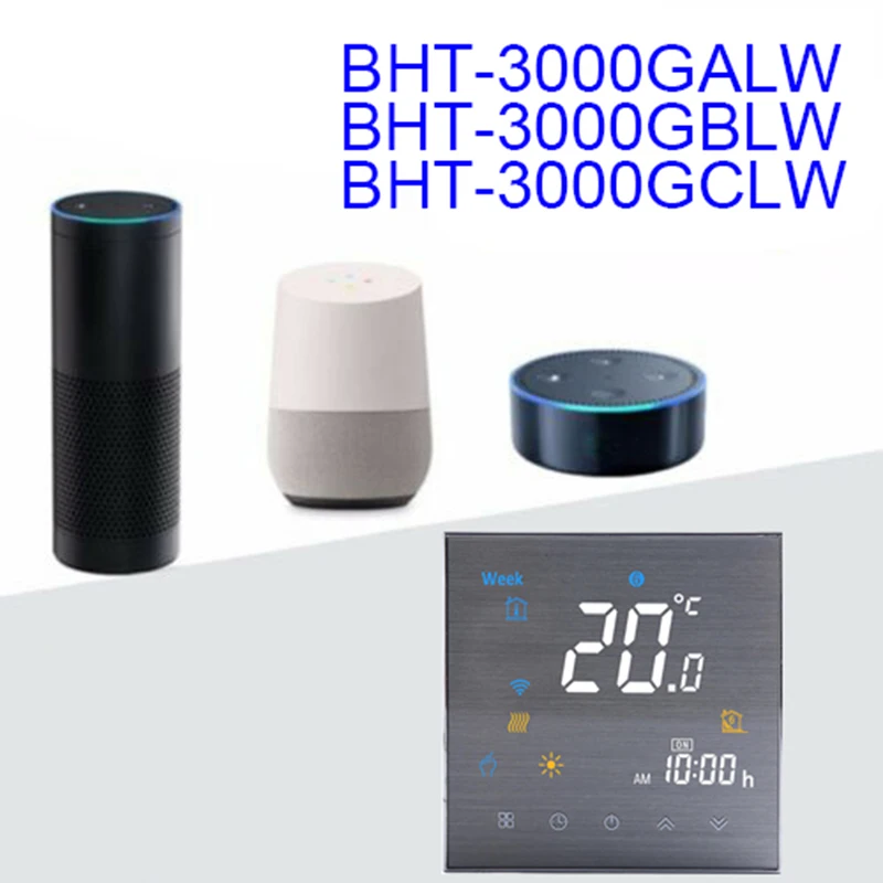 Wi-Fi умный термостат регулятор температуры для нагрева воды/Электрический пол Отопление/газовые котлы работают с Alexa