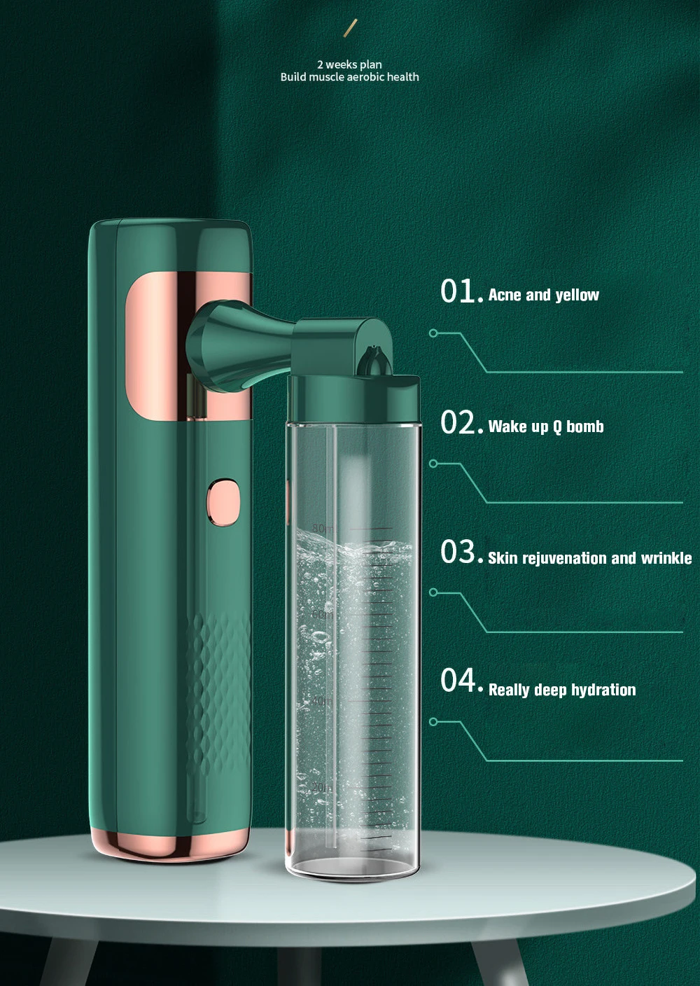 Нано-спрей высокого давления для лица аппарат очистки пятен инструмент инъекции