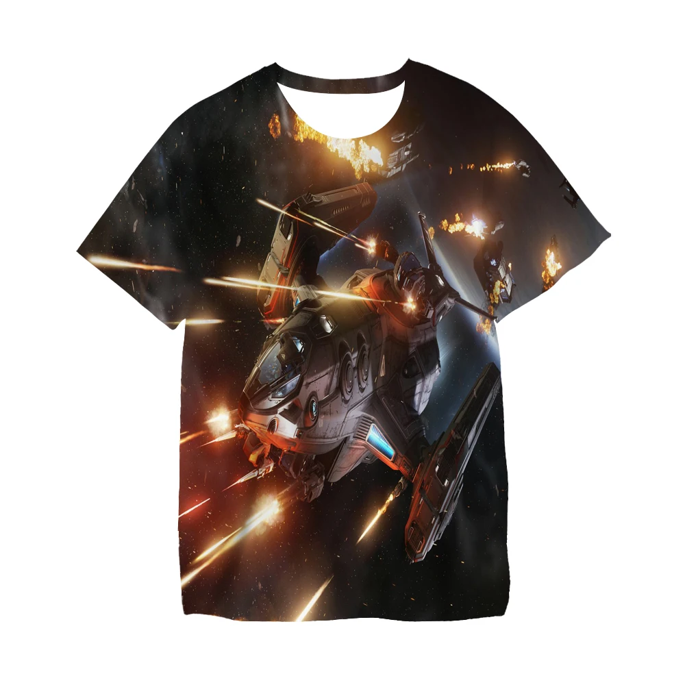

Baby Space-craft 3D Print Tshirts Boys Girls Cartoon T-shirt Children's Clothes Kids Video Game T Shirt Summer Short Sleeve Tops