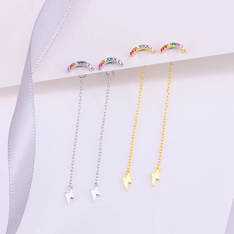 Женские серьги-подвески ROXI корейские серьги с разноцветными радужными