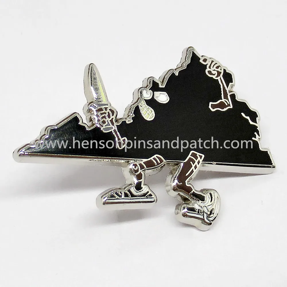 

Индивидуальный жесткий эмалированный значок из цинкового сплава с вырезами