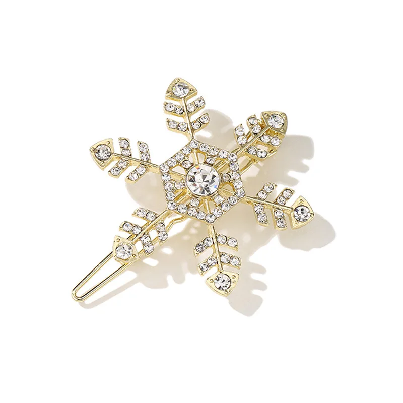 

1pcs Snowflake Hairpins Fashion Fairy Rhinestone Bangs Clip For Woman Girls Korea Hair Accessories Beauty Styling Tools