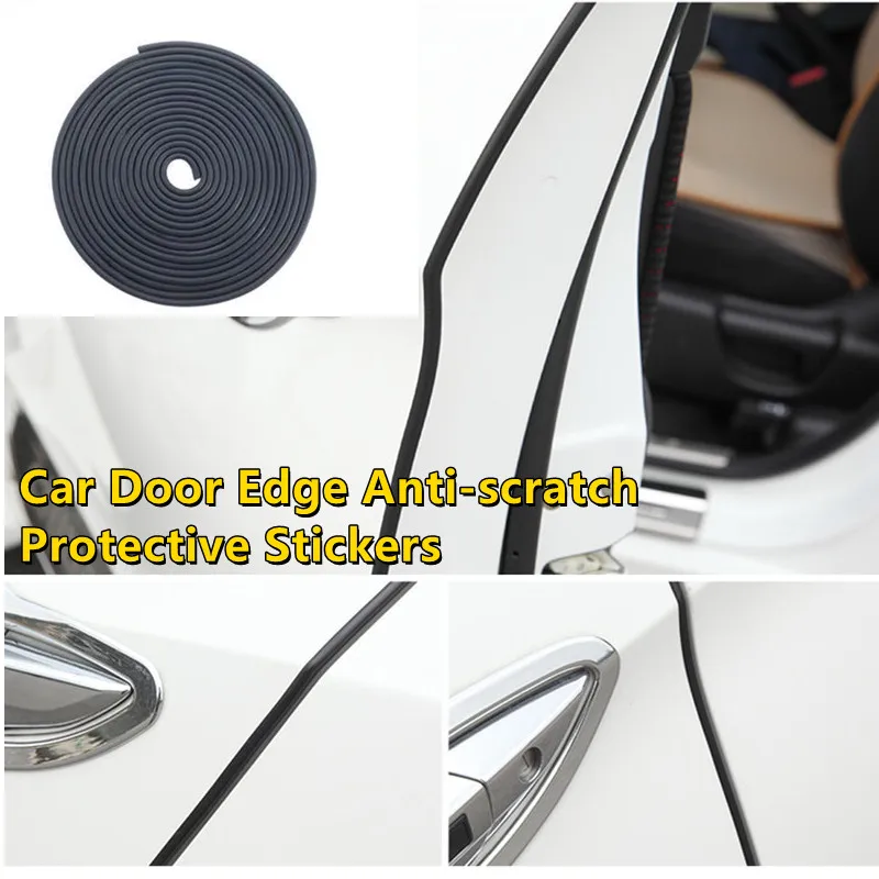 

Universal Car Door Edge Protective Stickers Label Anti-collision Anti-Scratch Protective Rubber Strips Car Exterior Accessories