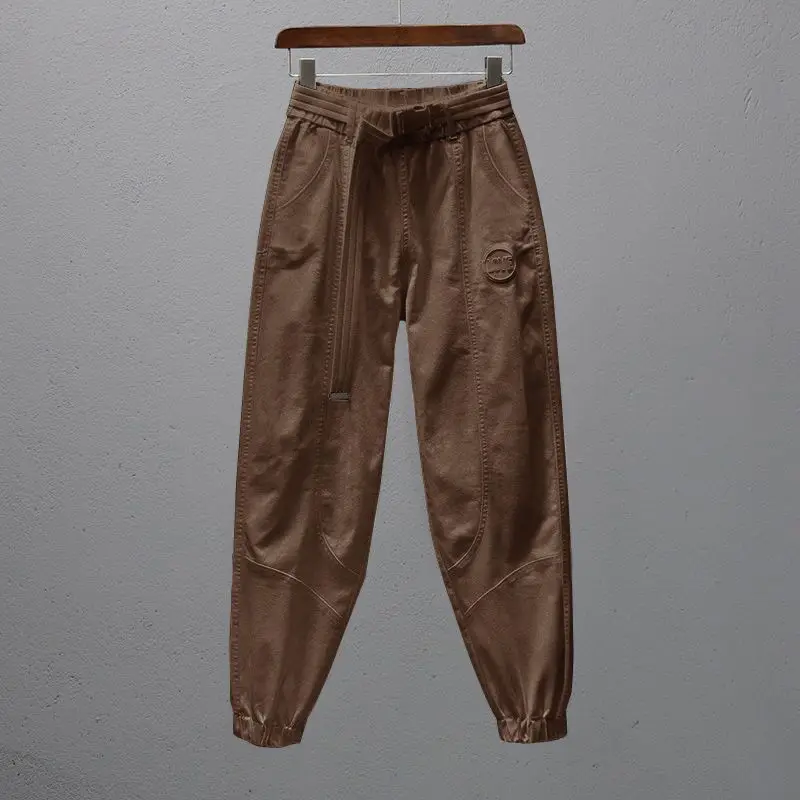 Новинка 2022 женские белые брюки на весну и лето тонкие свободные шаровары