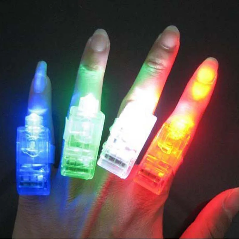 

30pcs LED Finger Ring Beams Party Nightclub Gadget Glow Laser Light Torch Festival Festival