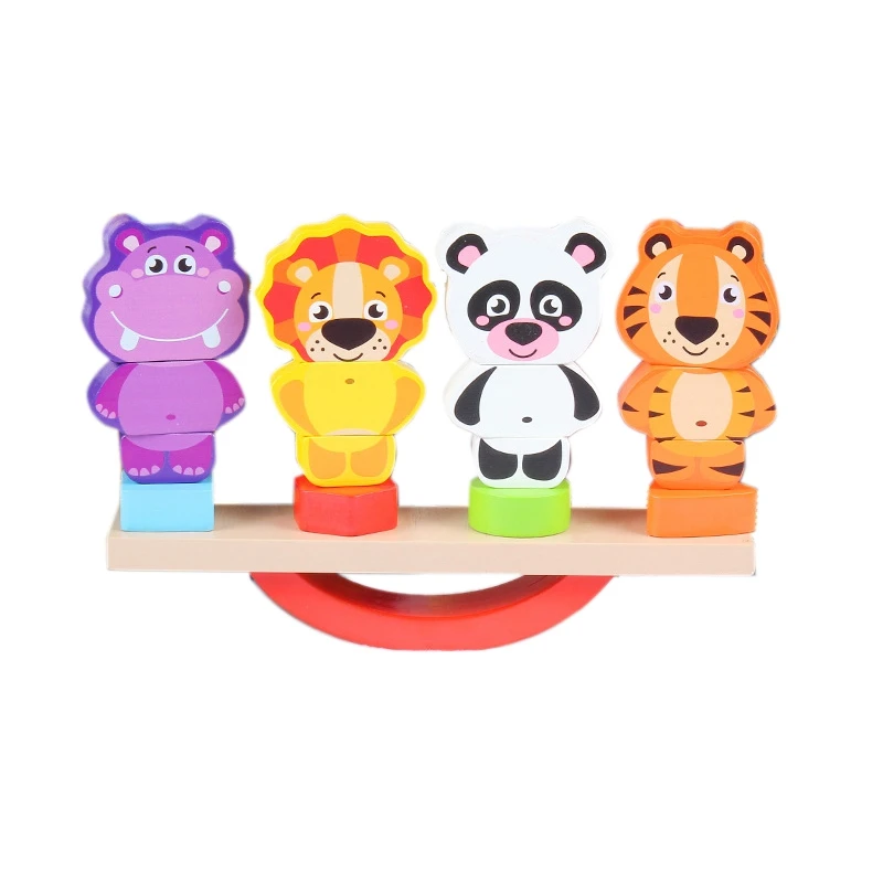 

Баланс игры блоки Животные дети балансировка строительные блоки образовательные игрушки для От 2 до 4 лет, детские