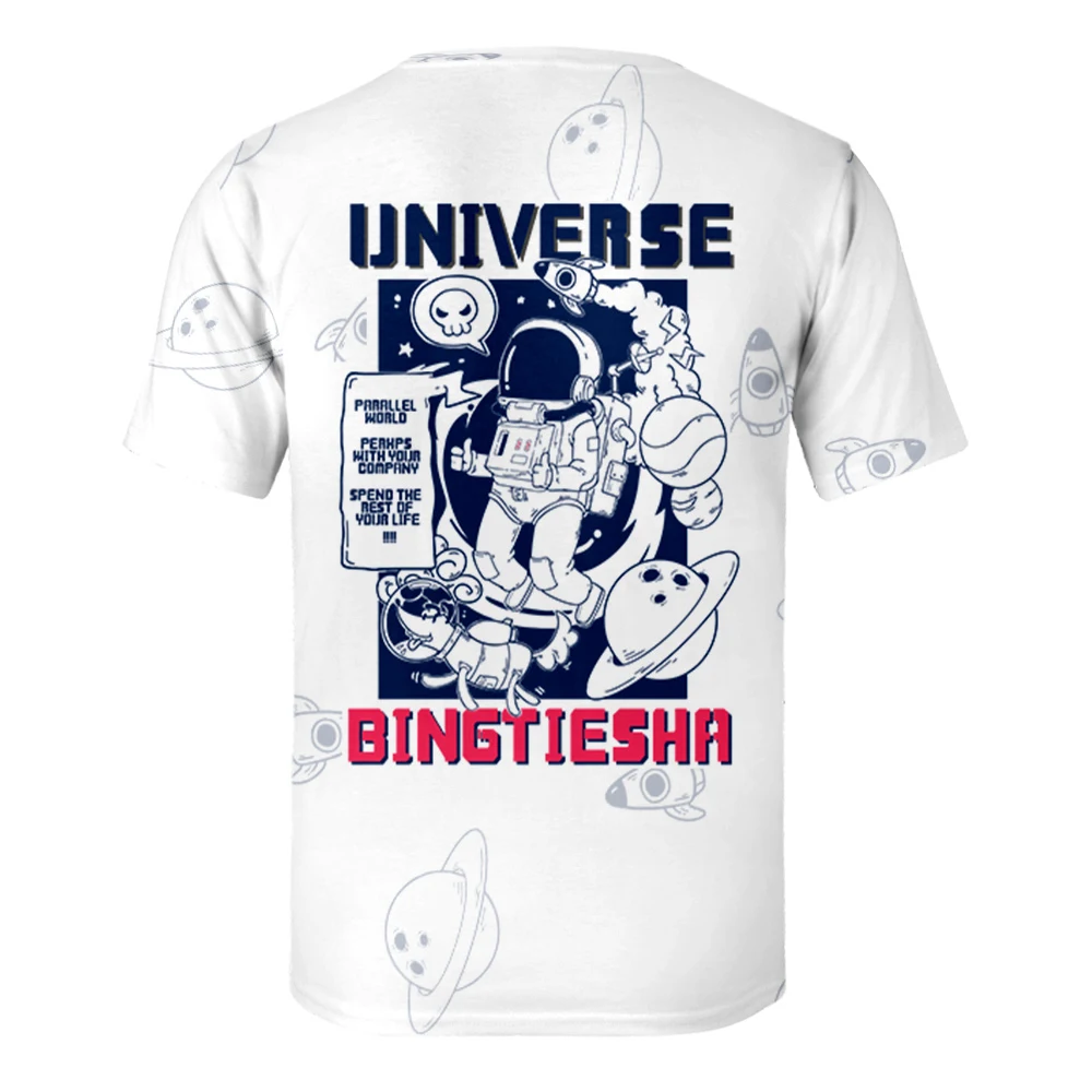 

Original Anime T Shirts T-Shirt Streetwear Astronaut Graphic Black Tees Men Clothing Women short sleeve Tshirt Over Size Tops