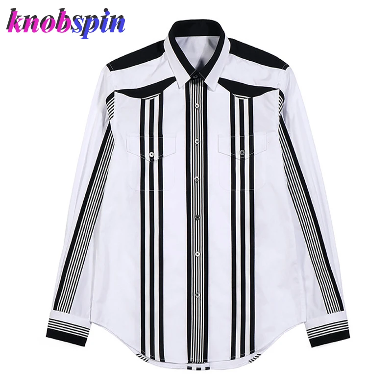 Европейская мода брендовая мужская рубашка Высококачественная 100% хлопковая