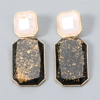 jujia vintage resin drop earrings for women fashion elegant acrylic earrings party jewelry oorbellen wholesale