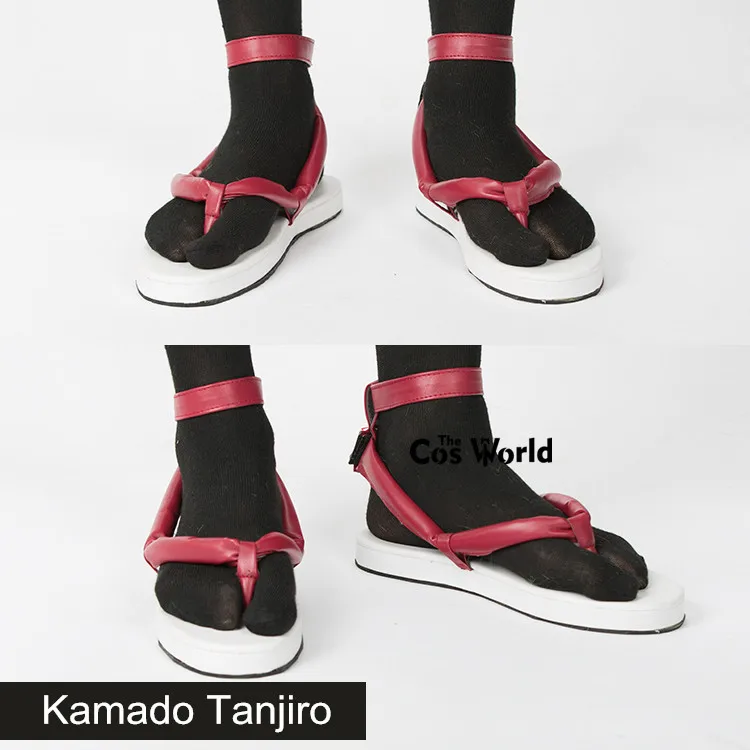 Shoes Демон убийца: Kimetsu no Yaiba Kamado Tanjirou кимоно юката униформа наряд аниме костюмы для косплея - Цвет: Shoes