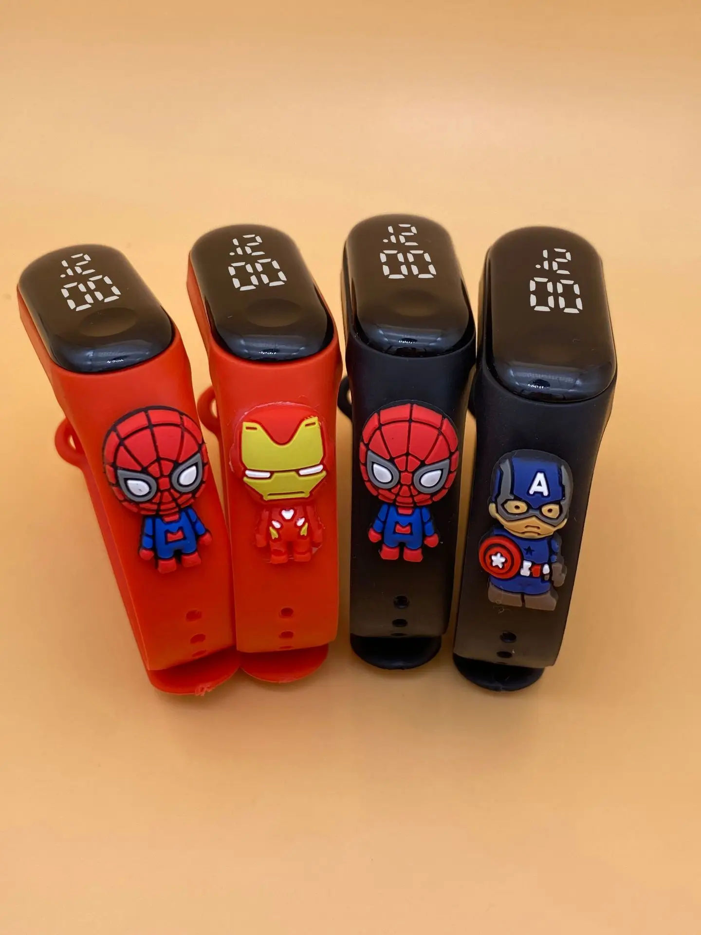 Marvel Spiderman Children Electronic Watch Cartoon Digital Waterproof LED Bracelet Wristband Kids Sports Toys Boys Birthday Gift images - 6