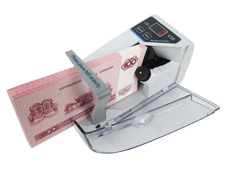 V30 Мини Портативный Счетчик Банкнот с батареей/вилка удобный счетчик денег машина для наличных и банкнот бумажная счетная бумага