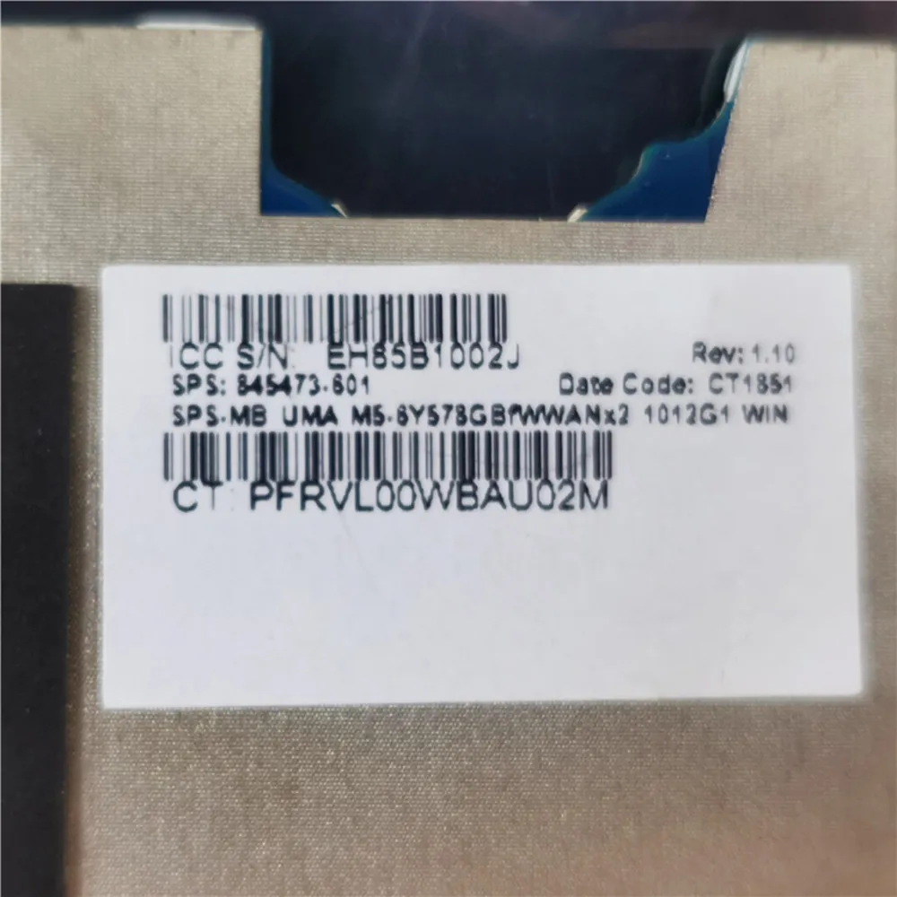 Оригинальная материнская плата для ноутбука HP Elite X2 1012 G1 845473-001 845473-501 845473-601 M5-6Y5 7 CPU