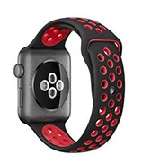 black red Новые цвета спортивные силиконовые браслеты для apple watch Series 1 2 3 38 мм 42 мм соединяющий ремешок браслета для iwatch 5 4 40 мм 44 мм серия 5 - Цвет ремешка: black red