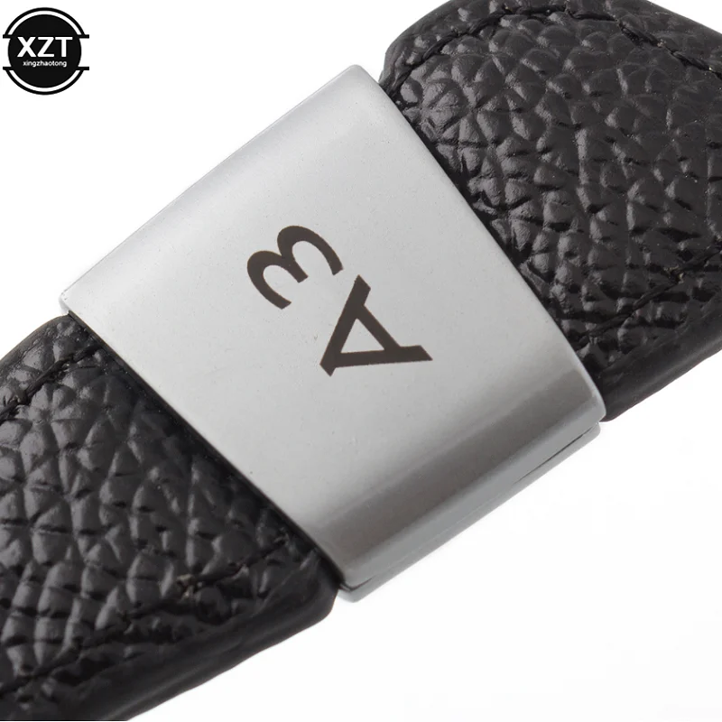 Metal Leather Car Emblem Keychain Auto Key Rings For Audi A6 C5 C6 C7 4F 4B S6 RS6 RS Styling | Автомобили и мотоциклы